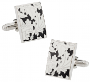 Black White Floral Cufflinks | Canada Cufflinks