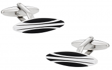 Surfboard Cuffs in Black & White | Canada Cufflinks