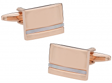 Rose Gold Cufflinks with Mother of Pearl