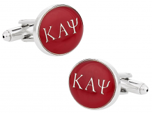 Kappa Alpha Psi Red Silver Cufflinks