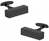 Diamond Bar Gunmetal Cufflinks