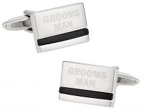 Groomsman Cufflinks with Onyx