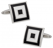 Black White Bullseye Cufflinks