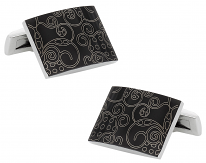 Black Stylish Art Stainless Steel Cufflinks | Canada Cufflinks