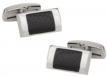 Titanium Cufflinks with a Carbon Fiber Inlay