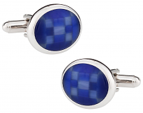 Fiber Optic Blue Cufflinks