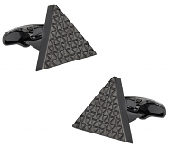 Triangle Cufflinks in Gun Metal