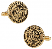 Gold Marine Corp Cufflinks USMC