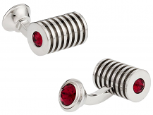 Ruby Red Swarovski Barrel Cufflinks | Canada Cufflinks