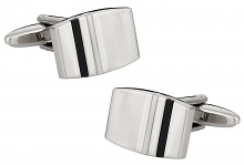 Onyx and Mother of Pearl Tab Cufflinks