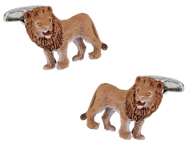 Painted Lion Cufflinks Swarovski