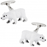 Polar Bear Painted Cufflinks | Canada Cufflinks