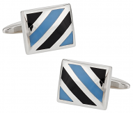 Blue Striped Cufflinks