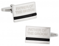 Father of the Groom Cufflinks with Onyx