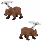 Painted Bear Cufflinks Swarovski