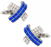 Swarovski Blue X Cufflinks