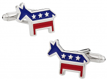 Red, White and Blue Donkey Cufflinks
