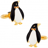 Penguin Cufflinks in Gold