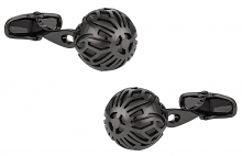 Swarovski Gunmetal Crazy Pearl Cufflinks in Black