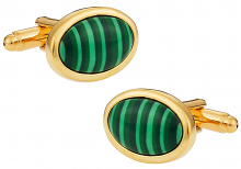 Malachite Gold Cufflinks