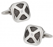 Gunmetal and Silver Cufflinks