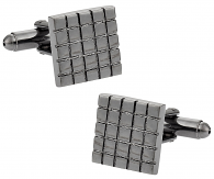 Hematite Grids Cufflinks