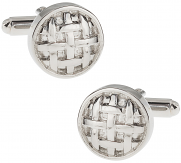 Button Cufflinks of Silver