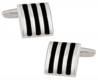 Black Striped Cufflinks