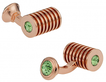 Rose Gold Peridot Swarovski Double Cufflinks