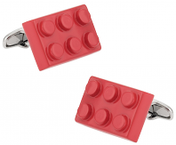 Red Building Block Cufflinks