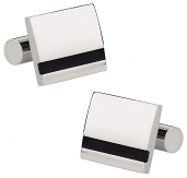 Black Striped Titanium Cufflinks