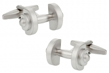 Silver Dumbbell Cufflinks