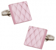 Quilted Metallic Pink Cufflinks