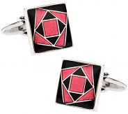 Funky Pink & Black Cufflinks