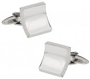 Raw Edge Silver Cufflinks