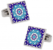 Kaleidoscope Cufflinks in Blue | Canada Cufflinks