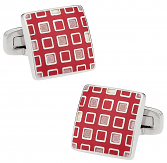 Pixelated Pink & Red Cufflinks | Canada Cufflinks