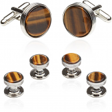 Silver Formal Set in Tiger's Eye