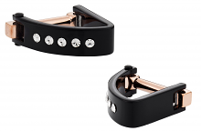 Crystal Wedge Cufflinks in Black