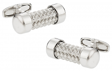 Michael Soho Design Silver Pipe Cufflinks