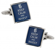 Keep Calm Invest Cufflinks