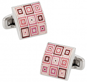 Quilted Cufflinks in Pink | Canada Cufflinks