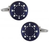 Glass Poker Chip Cufflinks