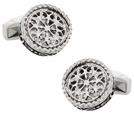 Round Filigree Cufflinks Stainless Steel | Canada Cufflinks