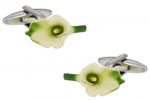 Painted Flower Cufflinks