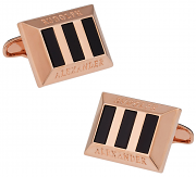 Onyx Heritage Cufflinks in Rose Gold