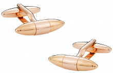 Rose Gold Cufflinks in Torpedo Shape