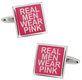 Real Men Wear Pink Cufflinks