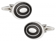 Black Ring Cufflinks