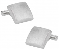 Hand Brushed Silver Cufflinks